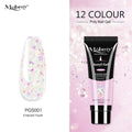 Mobray 15ml Poly Nail Gel Kit Quick Building Set Poly UV Gel Nail Gel Nail Polish For Nail Extensions Acrylic Gel Polish Nails AExp