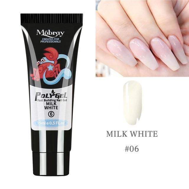 Mobray 15ml Poly Nail Gel Kit Quick Building Set Poly UV Gel Nail Gel Nail Polish For Nail Extensions Acrylic Gel Polish Nails AExp