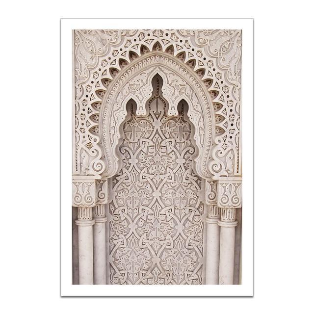 Modern Art Wall Ancient Gate Morocco Canvas Painting Posters Artwork Pictures Printed for Living Room Bathroom Home Decoration-8x12inch 21x30cm-4-JadeMoghul Inc.