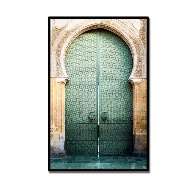 Modern Art Wall Ancient Gate Morocco Canvas Painting Posters Artwork Pictures Printed for Living Room Bathroom Home Decoration-8x12inch 21x30cm-5-JadeMoghul Inc.