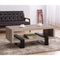 Modern Driftwood Open Shelf Coffee Table, Gray and Brown-Coffee Tables-Gray and Brown-MELAMINE PAPER-JadeMoghul Inc.