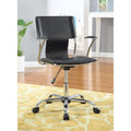 Modern Ergonomic Medium Back Executive Office Chair, Black-Desks and Hutches-BLACK-PLASTIC-JadeMoghul Inc.