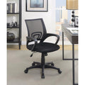 Modern Ergonomically Designed Mid-Back Mesh Office chair, Black-Desks and Hutches-BLACK-PLYWOOD-JadeMoghul Inc.