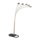 Modern Floor Lamp with black bottom base, Chrome-Floor Lamp-Black and Chrome-Metal-JadeMoghul Inc.