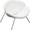 Modern Leatherette Upholstered Accent Chair with Angled Metal Legs, Set of Two, White and Silver-Accent Chairs-White and Silver-Faux Leather and Metal-JadeMoghul Inc.