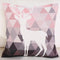 Modern Minimalist Geometric Cushion Pink Triangle Animal Deer Antler Letter Throw Pillows Headrest For Nordic Style Home Decor-A8-45x45cm Just Cover-JadeMoghul Inc.