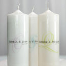 Modern Monogram Personalized Unity Candle Ivory (Pack of 1)-Wedding Ceremony Accessories-JadeMoghul Inc.