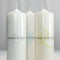 Modern Monogram Personalized Unity Candle White (Pack of 1)-Wedding Ceremony Accessories-JadeMoghul Inc.
