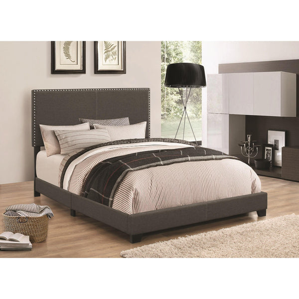 Modern Panel Twin Bed, Dark Gray-Panel Beds-Gray-ASIAN HARDWOOD-JadeMoghul Inc.