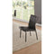 Modern Style Metal Side Chair With Leatherette Padded Seat, Black, Set of 2-Accent Chairs-Black-Metal and Polyurethane-JadeMoghul Inc.