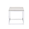 Modern Style Metal Square End Table with Wooden Top, Gray and Silver-Side and End Tables-Gray and Silver-Wood and Metal-JadeMoghul Inc.