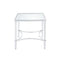 Modern Style Square Metal Frame End Table with Mirrored Top, Silver-Side and End Tables-Silver-Metal and Mirror-JadeMoghul Inc.