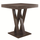 Modern Style Wooden Counter Height Table, Brown-Console Tables-Brown-Wood-Cappuccino-JadeMoghul Inc.