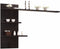 Modern Style Wooden Wall Shelf with Spacious Top, Espresso Brown-Display and Wall Shelves-Espresso-Hollow Chipboard (PB) w/PU Paper-JadeMoghul Inc.
