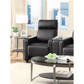 Modern Theater Seating Push-Back Recliner, Black-Recliner Chairs-BLACK-PLASTIC-JadeMoghul Inc.