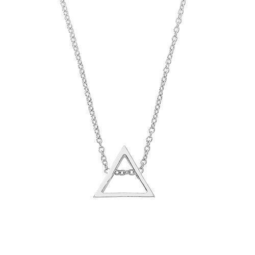 Modern Triangle Necklace - Silver (Pack of 1)-Personalized Gifts for Women-JadeMoghul Inc.