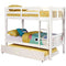 Modern Twin/ Twin size Wooden Bunk Bed, White-Bunk Beds-White-Wood-JadeMoghul Inc.