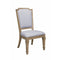 Modern Vintage Style Dining Chair, Gray & Brown, Set of 2-Dining Chairs-Gray & Brown-Wood & Fabric-JadeMoghul Inc.