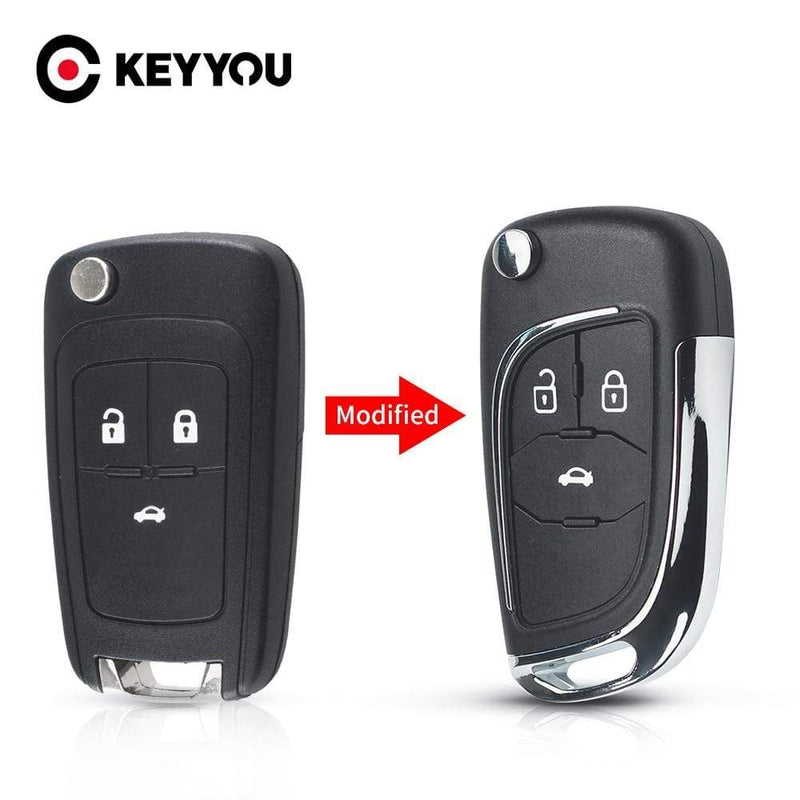 Modified Folding Remote Car Key Shell For Chevrolet Cruze Epica Lova Camaro For Opel Vauxhall Insignia Astra Mokka For Buick JadeMoghul Inc. 