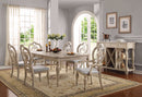 Modish Dining Table, Antique White-Dining Tables-Antique White-Rbw Red Oak Veneer MDF-JadeMoghul Inc.