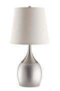 Modish Metal Table Lamp, Silver Set of 2-Table & Desk Lamp-Silver-Metal-JadeMoghul Inc.