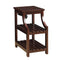Modish Side Table (USB), Espresso-Side Tables and End Tables-Brown-MDF Wood Veneer Solid Wood Leg-JadeMoghul Inc.
