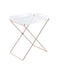 Modish Tray Table, Clear Acrylic & Copper-Side Tables and End Tables-Clear Acrylic&Copper-Acrylic Metal-JadeMoghul Inc.