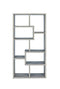 Modish Wooden Bookcase With Multiple Shelves, Gray-Book Cases-Gray-Wood-JadeMoghul Inc.