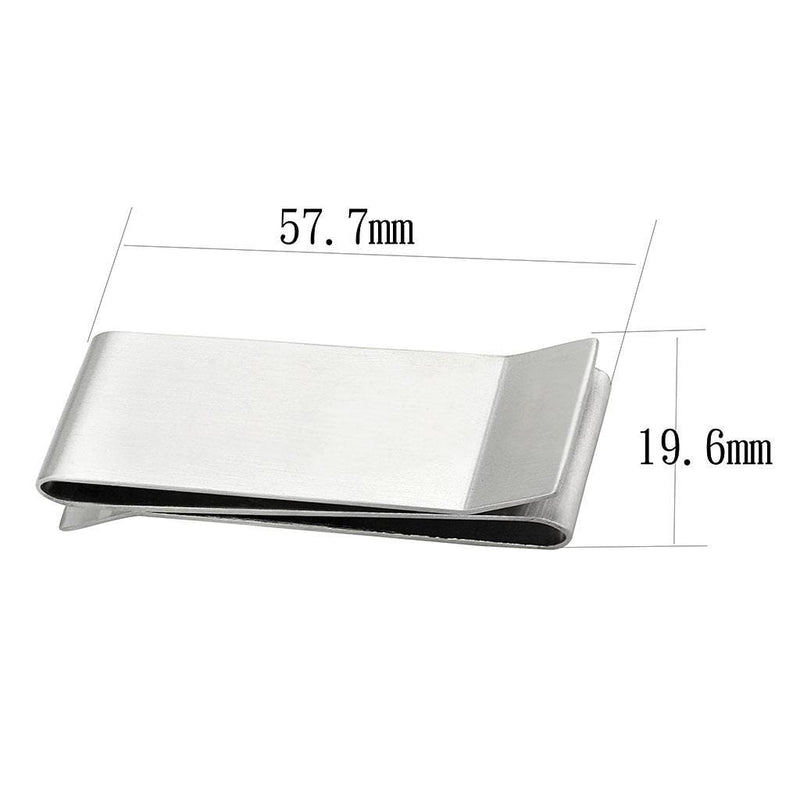Money clip Money Clips For Men LO877 Rhodium Stainless Steel Money clip Alamode Fashion Jewelry Outlet