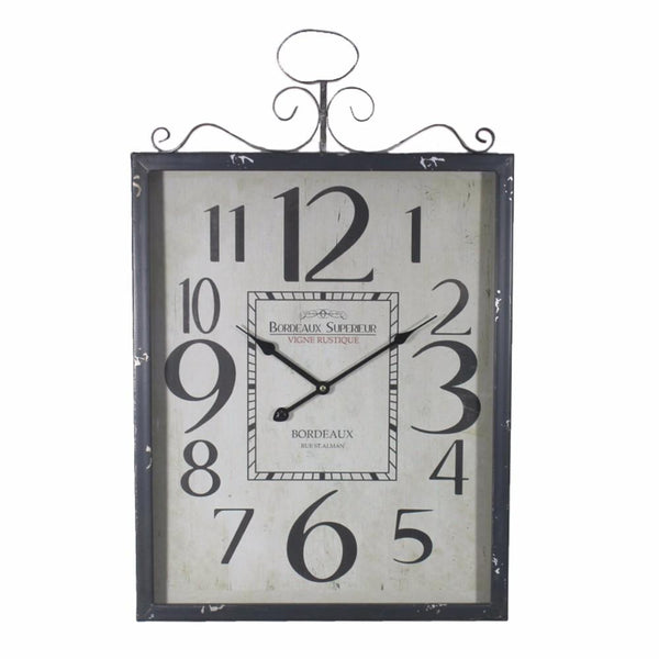 Monochrome Metal Wall Clock,Black-Alarm Clocks-Black-Metal-JadeMoghul Inc.