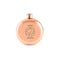 Monogram Gem Etched Round Rose Gold 3oz Hip Flask (Pack of 1)-Personalized Gifts For Men-JadeMoghul Inc.
