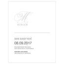 Monogram Simplicity Save The Date Card - Elegant (Pack of 1)-Weddingstar-JadeMoghul Inc.