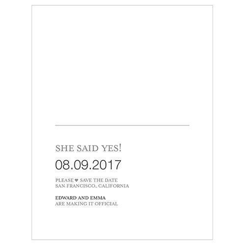 Monogram Simplicity Save The Date Card - Open Area for Embossing-Stamping (Pack of 1)-Weddingstar-JadeMoghul Inc.