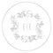 Monogram Simplicity Small Sticker - Botanical Wreath (Pack of 1)-Wedding Favor Stationery-JadeMoghul Inc.