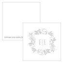 Monogram Simplicity Square Favor Tag - Botanical Wreath (Pack of 1)-Wedding Favor Stationery-JadeMoghul Inc.