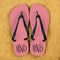 Christmas Present Ideas Monogrammed Flip Flops in Pink and Grey