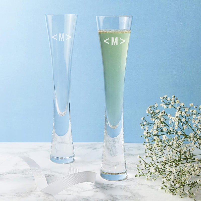 Monogrammed Gifts Monogrammed LSA Champagne Flutes Set of  2