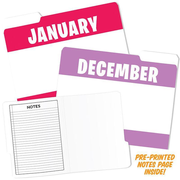 MONTH OF YEAR DESIGN FILE FOLDERS-Supplies-JadeMoghul Inc.