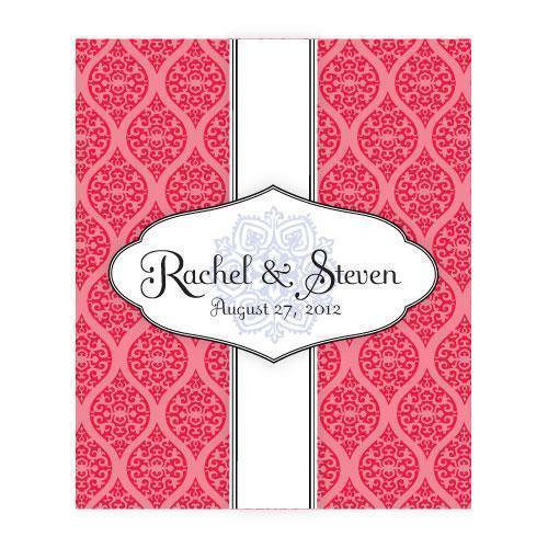 Moroccan Rectangular Label Ruby (Pack of 1)-Wedding Favor Stationery-Red-JadeMoghul Inc.