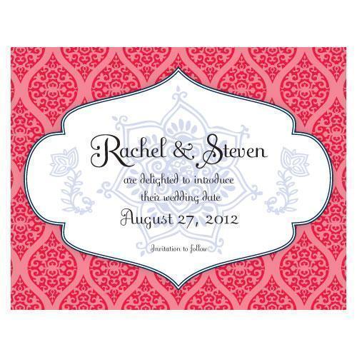 Moroccan Save The Date Card Ruby (Pack of 1)-Weddingstar-Daiquiri Green-JadeMoghul Inc.