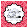 Moroccan Square Tag Ruby (Pack of 1)-Wedding Favor Stationery-Saffron Yellow-JadeMoghul Inc.