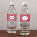 Moroccan Water Bottle Label Ruby (Pack of 1)-Wedding Ceremony Stationery-Carribean Blue-JadeMoghul Inc.