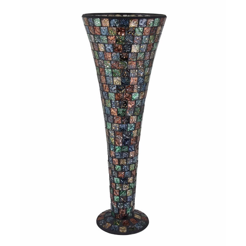 Mosaic Designed Modern Vase-Vases-Black-Mosaic-JadeMoghul Inc.