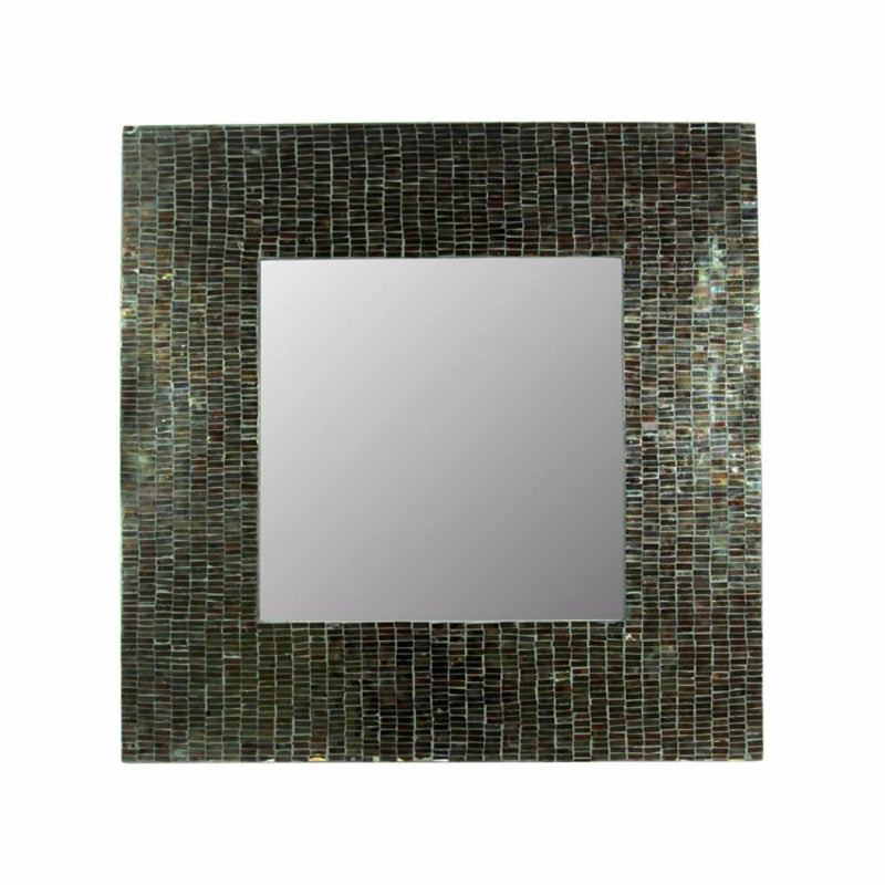 Mosaic Square Mirror, Gray-Wall Mirrors-Gray-Mosaic-JadeMoghul Inc.