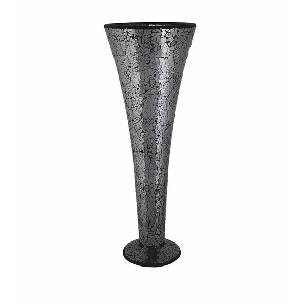 Mosaic Vase, Gray-Vases-Gray-Mosaic-JadeMoghul Inc.