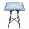 Mosaic/Metal Square Table, Blue-Coffee Tables-Blue-Mosaic/Metal-JadeMoghul Inc.