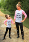 Mother and Daughter Matching Full Sleeves Printed Letters T- shirt-Grey-Size 90-JadeMoghul Inc.