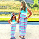 Mother And Daughter Matching Maxi Dress-Brown-Daughter 10T-JadeMoghul Inc.