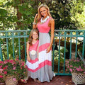 Mother And Daughter Matching Maxi Dress-Ivory-Daughter 10T-JadeMoghul Inc.