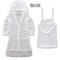 Mother Daughter Cotton Dress Set-White-S-JadeMoghul Inc.